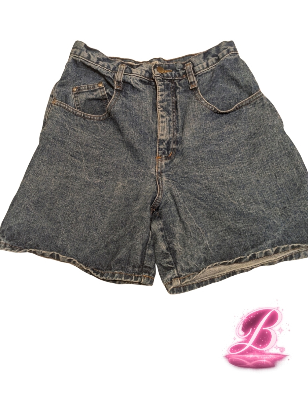 3/$15 Vintage Made in the Shade Denim High Rise Mom Shorts 90s - 26 - Picture 3 of 12